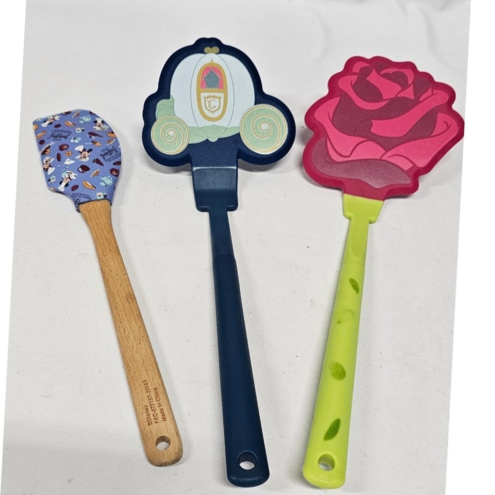 Disney Parks Spatula Set Cinderella Carriage Enchanted Rose Food & Wine Festival